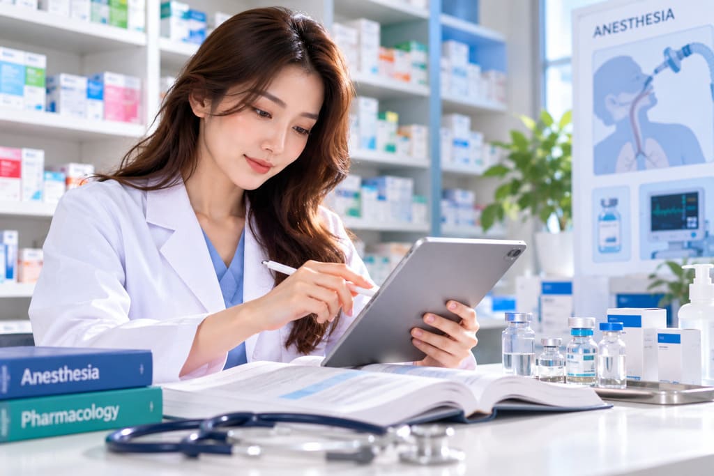 Nữ dược sĩ tìm hiểu thông tin về thuốc gây mê và quy định sử dụng an toàn