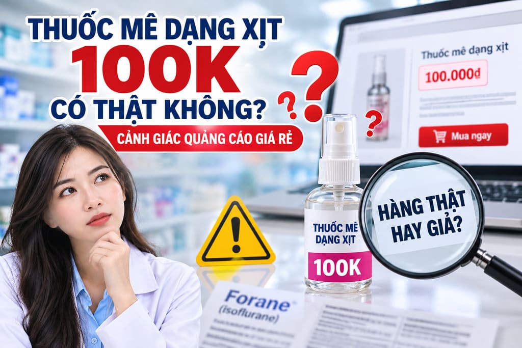 Thuốc mê dạng xịt 100k và những điều cần biết về quảng cáo giá rẻ