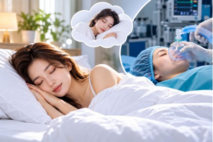 Minh họa sự khác biệt giữa thuốc mê Forane và giấc ngủ tự nhiên